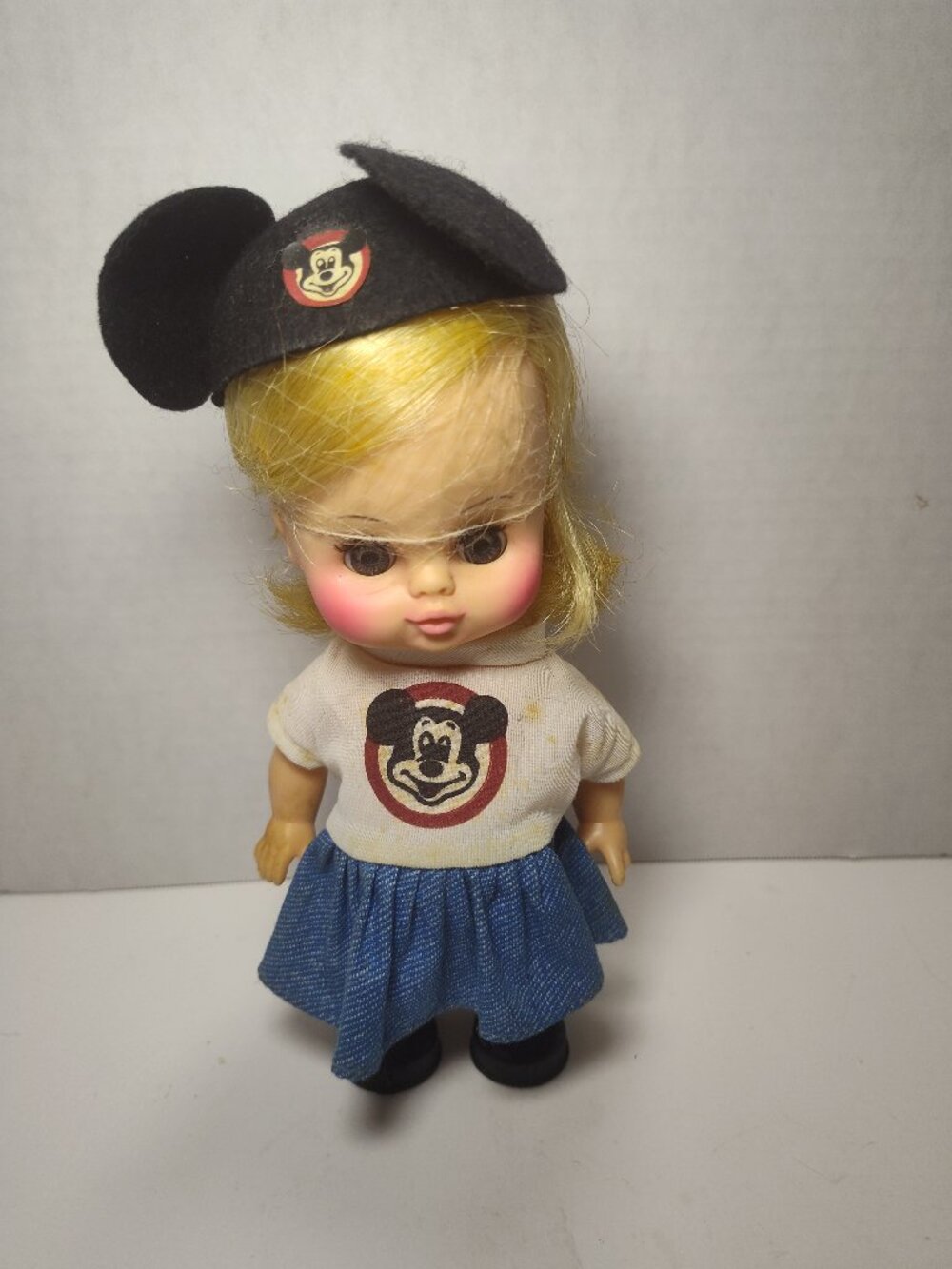 1971 Horsman Disney Mickey Mouse Club Mouseketeer Girl Doll 8" Blonde  Descripti
